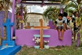 Day of the Dead Celebrations: The Ã¢â¬ÅSanta CalaveraÃ¢â¬Â Human Skull Procession in a jungle town in Guatemala